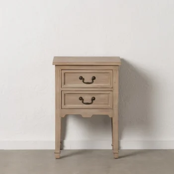 IXIA Mesillas De Noche^Mesilla De Noche De Madera De Abeto 2 Cajones Natural 50 X 72 X 38 Cm