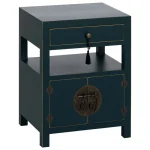 IXIA Mesillas De Noche^Mesita De Noche Azul Madera '' Oriente'' 50 X 40 X 66 Cm