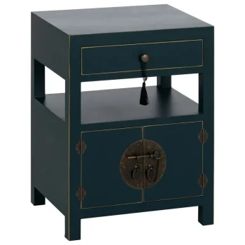 IXIA Mesillas De Noche^Mesita De Noche Azul Madera '' Oriente'' 50 X 40 X 66 Cm