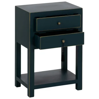 IXIA Mesillas De Noche^Mesita De Noche Azul Madera 45 X 30 X 66 Cm