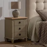 IXIA Mesillas De Noche^Mesita De Noche Crema Madera 48 X 36 X 61 Cm