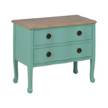 IXIA Mesillas De Noche^Mesita De Noche De Madera Turquesa - 80 X 38 X 65,5 Cm