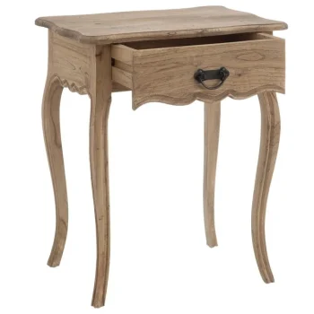 IXIA Mesillas De Noche^Mesita De Noche En Madera Estilo Clásico 1 Cajón Natural 58 X 70 X 43 Cm