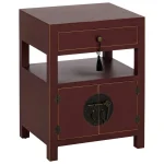 IXIA Mesillas De Noche^Mesita De Noche Teja Madera '' Oriente'' 50 X 40 X 66 Cm