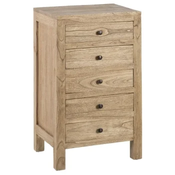 IXIA Mesillas De Noche^Mesita Natural Madera De Mindi Dormitorio 44 X 34 X 77 Cm