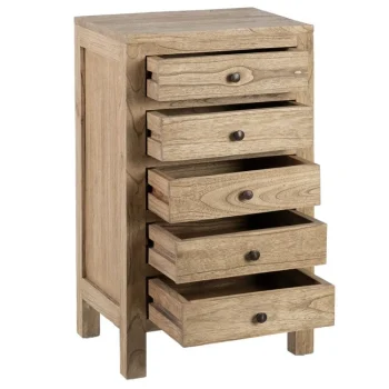 IXIA Mesillas De Noche^Mesita Natural Madera De Mindi Dormitorio 44 X 34 X 77 Cm