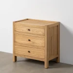 IXIA Mesas Auxiliares^MESITA NATURAL MADERA MINDI DORMITORIO 65 X 40 X 65 CM