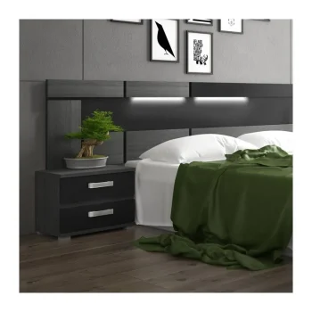 DISTRIGAL Mesillas De Noche^Mesita Noche Magic Ceniza Negro 60 X 50 X 39.6 Cm