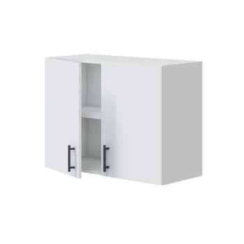 FORES Mueble Auxiliar Cocina^Modulo De Cocina Alto 80 Cm Kira Blanco Brillo 2 Puertas 80 X 59 X 34 Cm