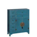 IXIA Recibidores|Muebles De Salón^Mueble Auxiliar Oriente Azul 2 Puertas 8 Cajones 73 X 90 X 26 Cm