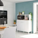 FORES Mueble Auxiliar Cocina^Mueble De Cocina Blanco Para Microondas Kira 108 X 126 X 40 Cm