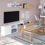 FORES Muebles De Salón^Mueble De Sala Julia Roble Nordi - Blanco Artik 221 X 40 Cm