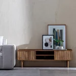 IXIA Muebles De Salón^Mueble TV 2 Puertas 2 Huecos Apricot Madera De Mango Natural 150 X 50 X 40 Cm