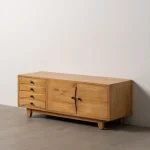 IXIA Muebles De Salón^MUEBLE TV NATURAL MADERA MINDI SALÓN 120 X 40 X 45 CM