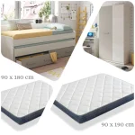 Fanmuebles Dormitorios Juveniles Completos^Oferta Dormitorio Juvenil Completo  Ares, Cama Nido Con Somieres, Armario Y Dos Colchones