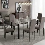 DISTRIGAL Packs De Sillas|Sillas Tapizadas^Pack 6 Sillas Comedor Yuri Tapizadas En Marengo Y Patas Negras