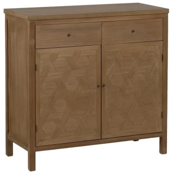 IXIA Recibidores^Recibidor 2 Cajones 2 Puertas Brayan Madera De Paulonia Natural 90 X 90 X 40 Cm