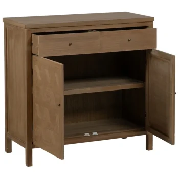 IXIA Recibidores^Recibidor 2 Cajones 2 Puertas Brayan Madera De Paulonia Natural 90 X 90 X 40 Cm