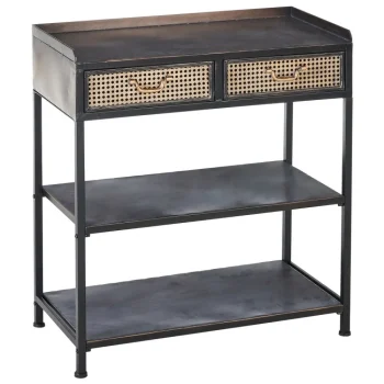 IXIA Recibidores^Recibidor Brick En Hierro Negro Y Marrón 75,5 X 85 X 38 Cm