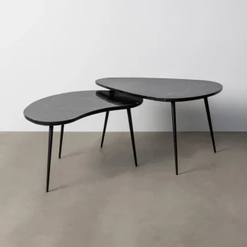 IXIA Mesas Auxiliares^Set 2 Mesas De Centro Mármol 87-83 X 47-41 X 59-56 Cm