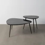 IXIA Mesas Auxiliares^Set 2 Mesas De Centro Mármol 87-55 X 41-47 X 81-50 Cm