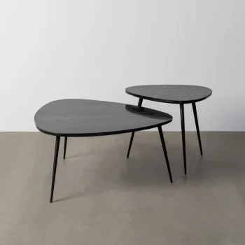 IXIA Mesas Auxiliares^Set 2 Mesas De Centro Mármol 87-55 X 41-47 X 81-50 Cm