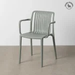 IXIA Sillas De Jardín|Sillas De Polipropileno^Silla Apilable Con Brazos Exterior Polipropileno Verde 53 X 77,5 X 50 Cm