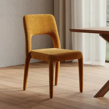 IXIA Sillas Tapizadas^Silla Apilable Tapizada Mostaza 47 X 87 X 61 Cm