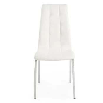 NAKURA Sillas Tapizadas^Silla Comedor Alexia Símil Piel Blanca 42 X 96 X 55 Cm