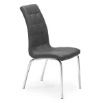 NAKURA Sillas Tapizadas^Silla Comedor Alexia Símil Piel Gris Oscuro 42 X 96 X 55 Cm