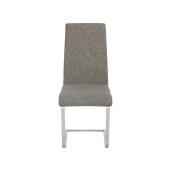 NAKURA Sillas Tapizadas^Silla Comedor Tapizada Tela Gris Oscuro Camila 46 X 105 X 54 Cm