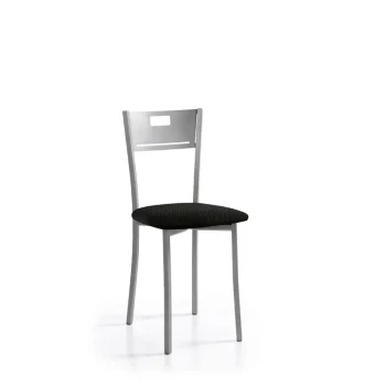 VELASCO Sillas De Cocina|Sillas De Cocina^Silla De Cocina Isabel Armazón Metálico Color Aluminio 40 X 86 X 45 Cm