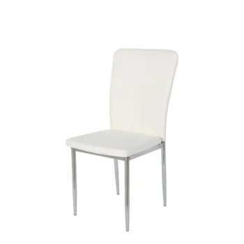NAKURA Sillas Tapizadas^Silla De Comedor Almería Tapizada PU Blanco 44 X 91,5 X 47 Cm