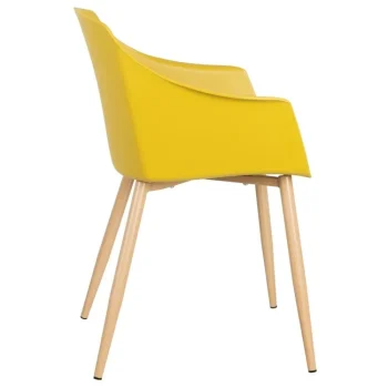 IXIA Sillas Tapizadas^Silla De Comedor Amarillo PP - Metal 55 X 56 X 83 Cm