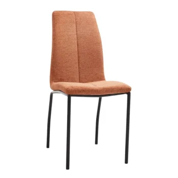 NAKURA Sillas Tapizadas^Silla De Comedor Ariza Tapizado Repelente Al Agua Teja - Negro 43 X 95 X 56 Cm