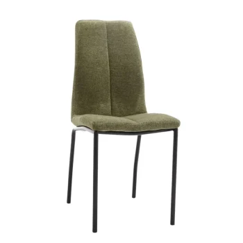 NAKURA Sillas Tapizadas^Silla De Comedor Ariza Tapizado Repelente Al Agua Verde - Negro 43 X 95 X 56 Cm