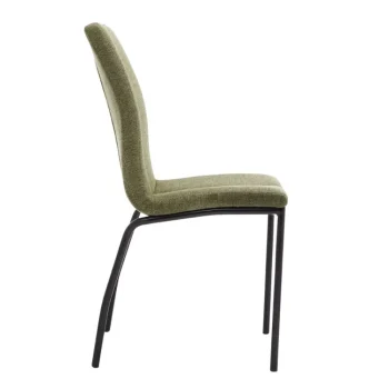 NAKURA Sillas Tapizadas^Silla De Comedor Ariza Tapizado Repelente Al Agua Verde - Negro 43 X 95 X 56 Cm
