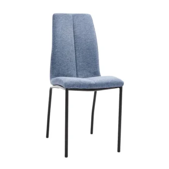 NAKURA Sillas Tapizadas^Silla De Comedor Ariza Tapizado Repelente Al Agua Azul - Negro 43 X 95 X 56 Cm