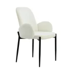 NAKURA Sillas Tapizadas^Silla De Comedor Beca Tapizado Tela Blanca 57 X 88 X 60 Cm