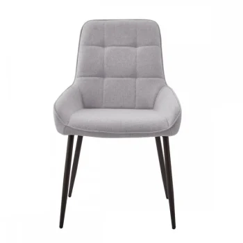 NAKURA Sillas Tapizadas^Silla De Comedor Caracas Tapizado Easy Clean Gris - Negro 54 X 88 X 55 Cm
