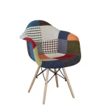 NAKURA Sillas Tapizadas^Silla De Comedor Con Reposabrazos Tapizado Patchwork Caceres Chantal 63 X 82 X 63 Cm