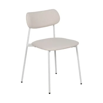 IXIA Sillas Tapizadas^Silla De Comedor Contract Tapizada Apilable Crema 49 X 76 X 47 Cm