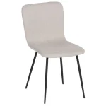 IXIA Sillas Tapizadas^Silla De Comedor Crema Tejido - Metal Salón 44 X 55 X 82 Cm