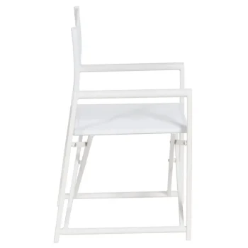 IXIA Sillas De Jardín|Sillas Plegables^Silla De Comedor Director Blanco Aluminio - TEXTILENO 56 X 53 X 84 Cm