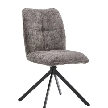 NAKURA Sillas Tapizadas^Silla De Comedor Giratoria Gala Tapizado Gris 47 X 52 87 Cm