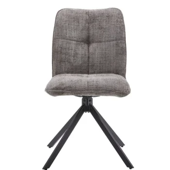 NAKURA Sillas Tapizadas^Silla De Comedor Giratoria Gala Tapizado Gris 47 X 52 87 Cm