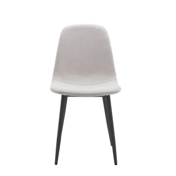 NAKURA Sillas Tapizadas^Silla De Comedor Lima Easy Clean Crema - Negro 44 X 86 X 53 Cm