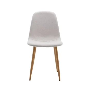 NAKURA Sillas Tapizadas^Silla De Comedor Lima Easy Clean Crema - Madera 44 X 86 X 53 Cm