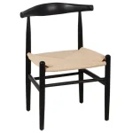 IXIA Sillas De Madera^Silla De Comedor Negro Madera - Fibra Salón 53,50 X 47 X 77 Cm
