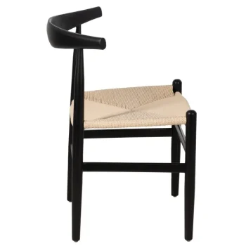 IXIA Sillas De Madera^Silla De Comedor Negro Madera - Fibra Salón 53,50 X 47 X 77 Cm